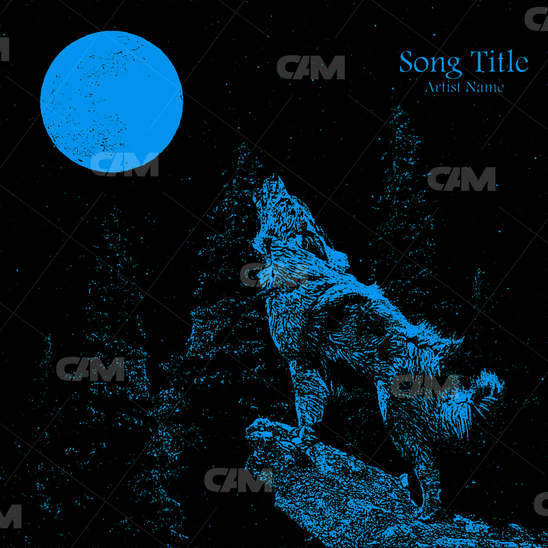 Silent Wolf Howling Moon
