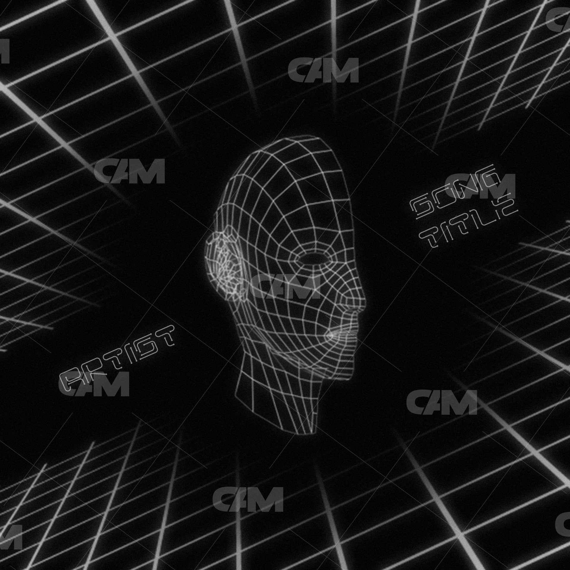 Vaporwave Face B&amp;w